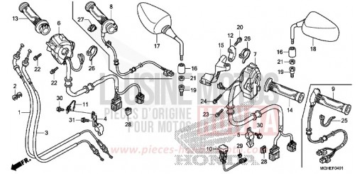 SWITCH/CABLE/MIRROR (VFR1200XD/XDA/XDL/XDS) VFR1200XDE de 2014